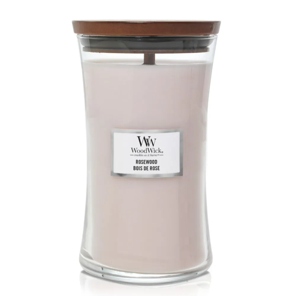 Geurkaars Large Rosewood 611 gr^WoodWick Outlet