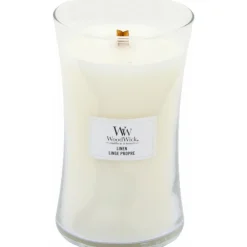 Kaarsen|Geurkaarsen<WoodWick Geurkaars Large Linen 611 gr