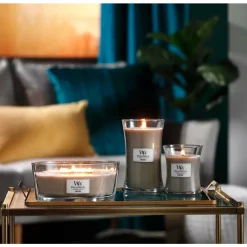 Kaarsen|Geurkaarsen<WoodWick Geurkaars Large Fireside 611 gr