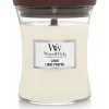 Kaarsen|Geurkaarsen<WoodWick Geurkaars Medium Linen 275 gr