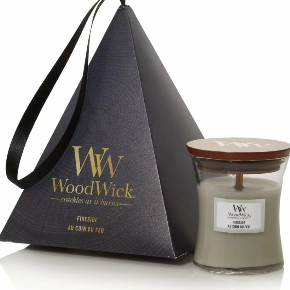 Kaarsen|Geurkaarsen<WoodWick Geurkaars Mini Fireside Deluxe Geschenkset 85 gr