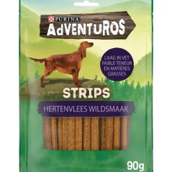 Snacks<Adventuros 6x Hondensnack Strips Hertensmaak 90 gr