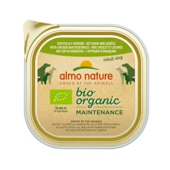 9x Bio Organic Maintenance Hondenvoer Kip & Groenten 300 gr^Almo Nature