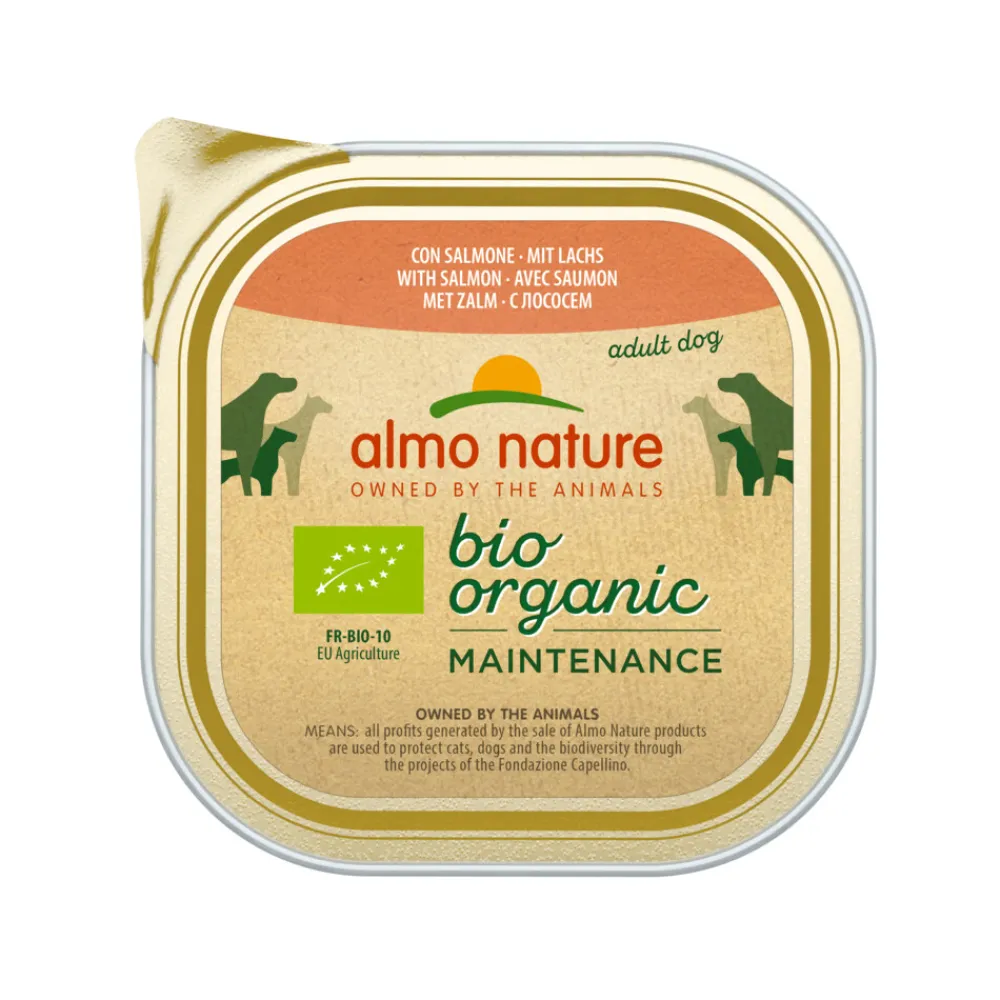 Hondenvoer<Almo Nature 9x Bio Organic Maintenance Hondenvoer Zalm 300 gr