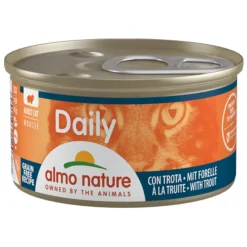 Kattenvoer<Almo Nature 24x Daily Menu Mousse Kattenvoer Nat Forel 85 gr