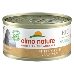 24x HFC Natural Kattenvoer Nat Blikje Kalfsvlees 70 gr^Almo Nature Hot