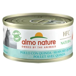 Kattenvoer<Almo Nature 24x HFC Natural Kattenvoer Nat Blikje Kip met Quinoa 70 gr