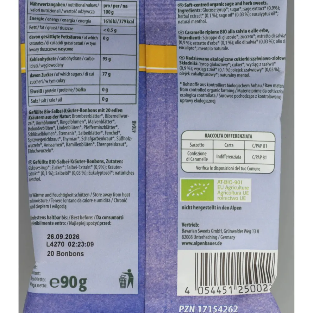 Snoep<Alpenbauer 3x Bonbons Salie 90 gr