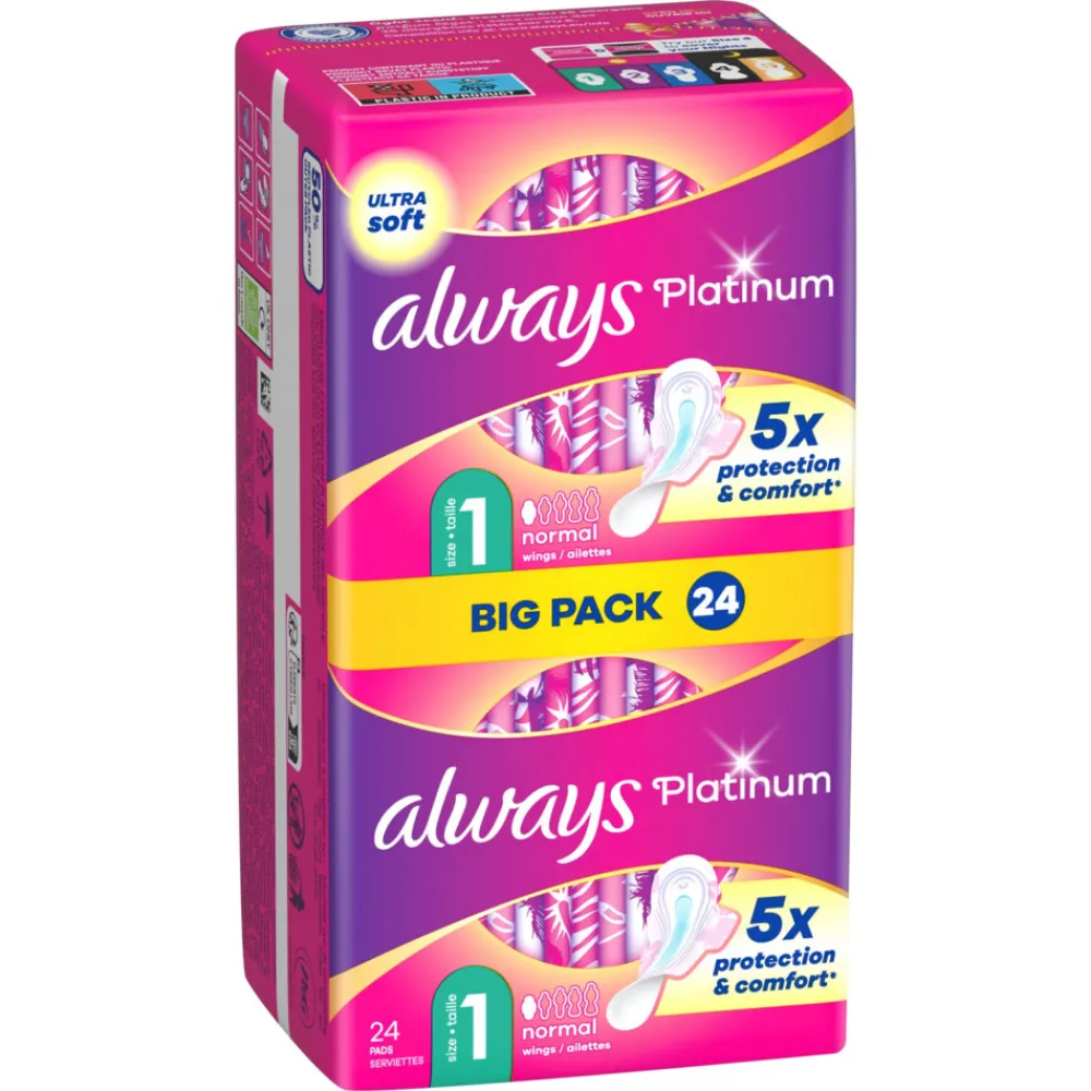 Discount 8x Maandverband Platinum Normal 24 stuks Intiemhygiëne