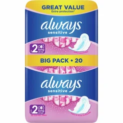 5x Maandverband Sensitive Long 20 stuks^Always Clearance