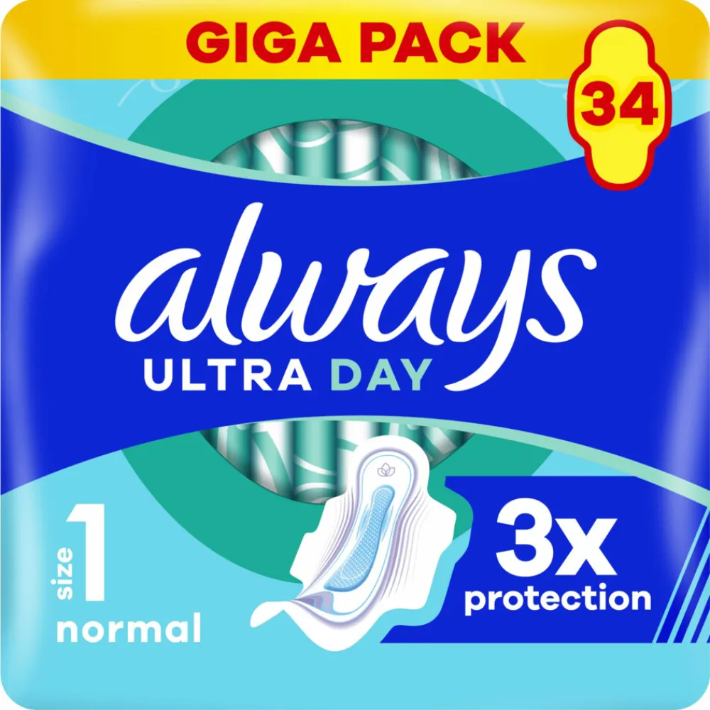 Outlet 6x Maandverband Ultra Dag Normal 34 stuks Intiemhygiëne