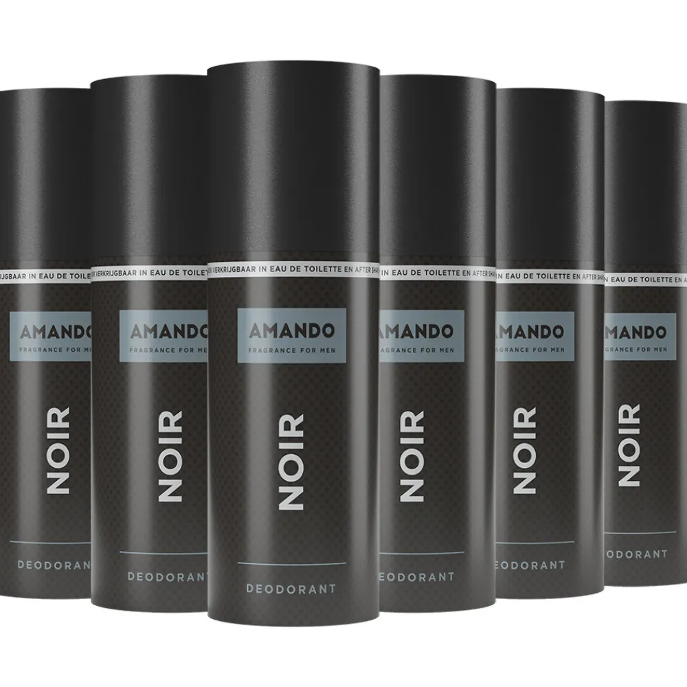 6x Deodorant Spray Noir 150 ml^Amando Clearance