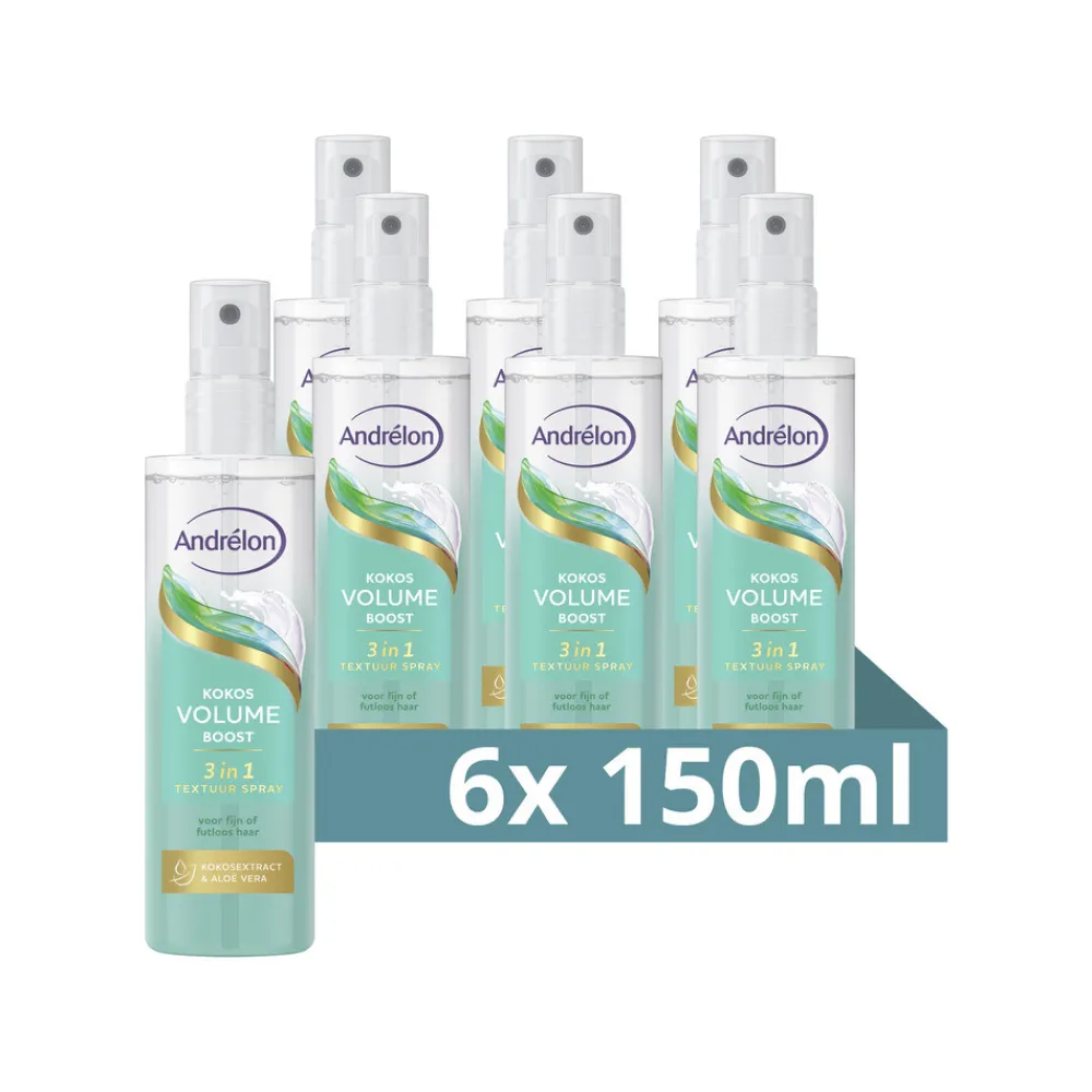 Haarverzorging<Andrélon 6x 3-in-1 Textuur Spray Kokos Volume Boost 150 ml