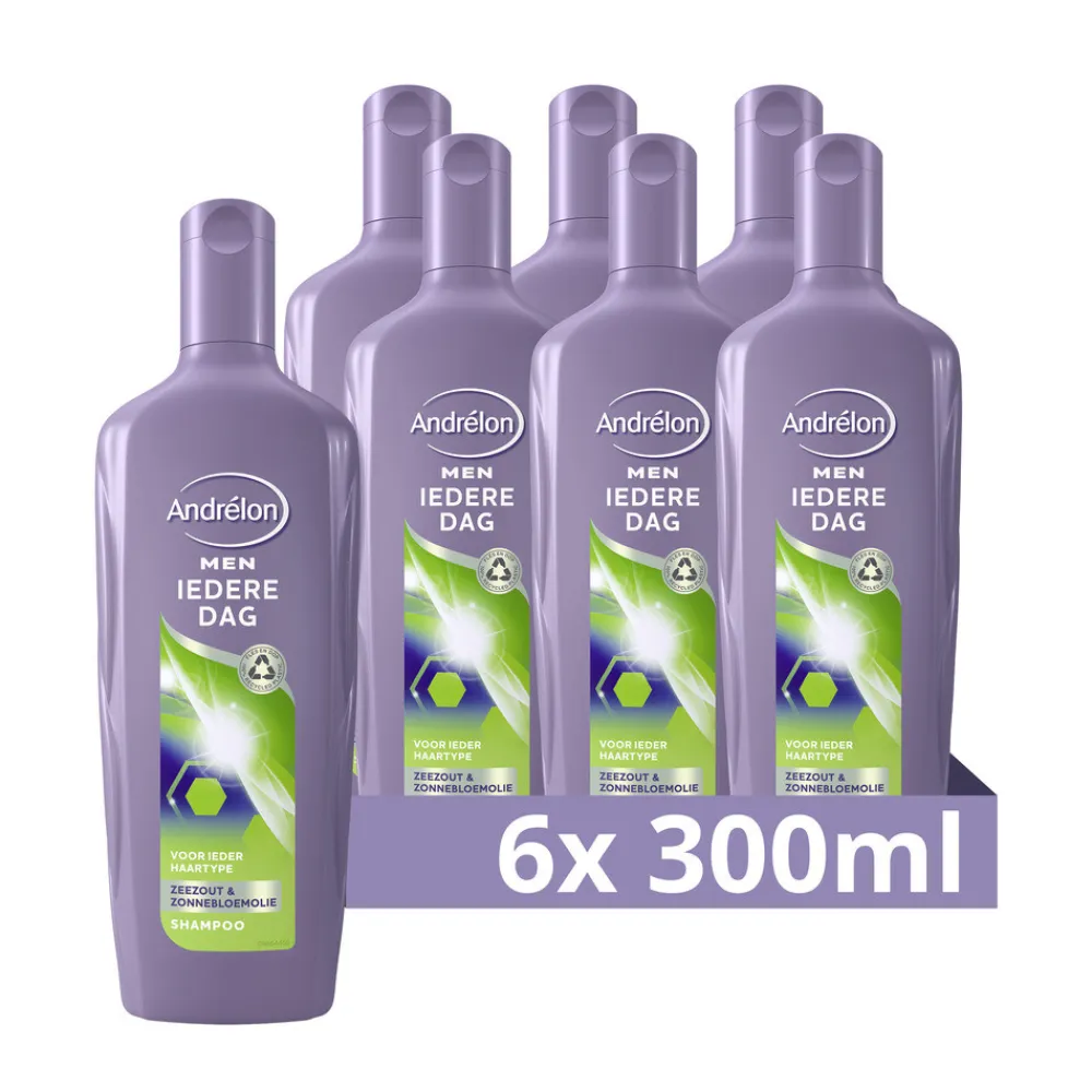 6x Shampoo Iedere Dag For Men 300 ml Shampoo