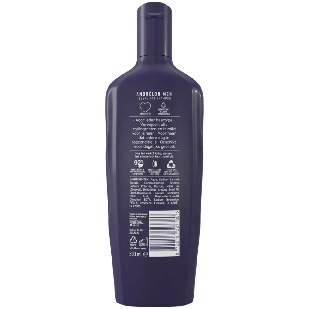 6x Shampoo Iedere Dag For Men 300 ml Shampoo