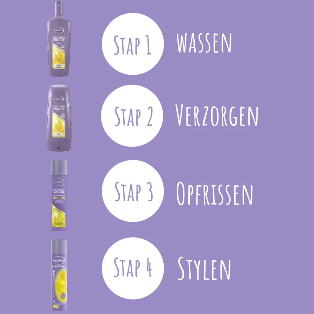 6x Shampoo Verrassend Volume 300 ml^Andrélon Hot