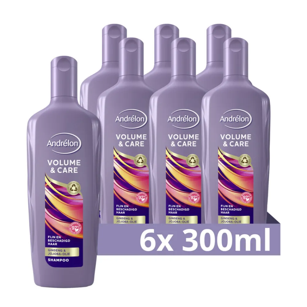 6x Shampoo Volume & Care 300 ml Shampoo