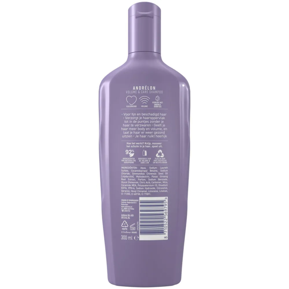 6x Shampoo Volume & Care 300 ml Shampoo