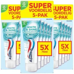 Spoelen & Poetsen<Aquafresh 3x 5-pack Tandpasta White & Shine 5 x 75 ml