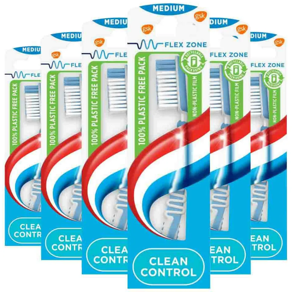 Tandenborstels<Aquafresh 6x Tandenborstel Clean Control Medium