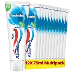 Spoelen & Poetsen<Aquafresh 12x Tandpasta Freshmint Frisse Adem 75 ml