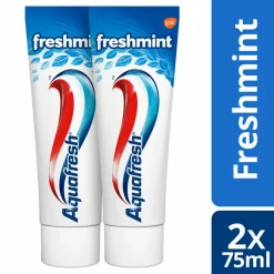Spoelen & Poetsen<Aquafresh 6x Tandpasta Freshmint 3in1 Gezonde Tanden 2 x 75 ml
