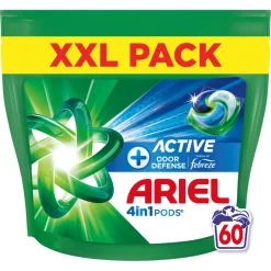Wasmiddel<Ariel 2x 4in1 Wasmiddel Pods Actieve Geurbestrijding 60 stuks