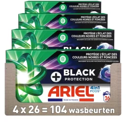 4x 4in1 Wasmiddel Pods Revitablack 26 stuks^Ariel