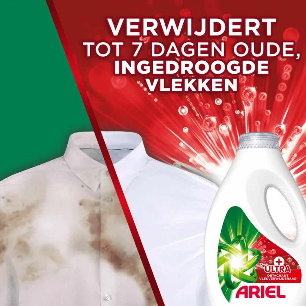 4x Vloeibaar Wasmiddel +Ultra Vlekverwijderaar 30 Wasbeurten 1350 ml^Ariel Discount