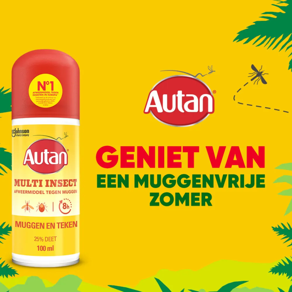 Insecten & Ongedierte<Autan 6x Insectenspray Multi Dry Spray 100 ml