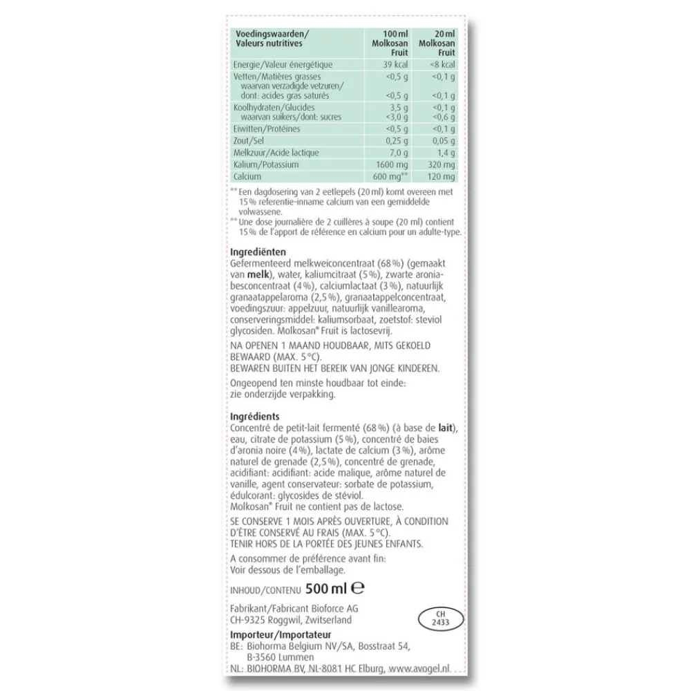 2x Molkosan Fruit 500 ml^A.Vogel Hot