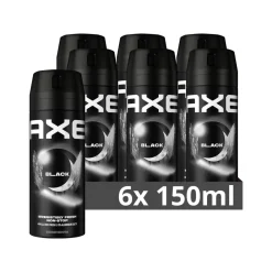 6x Deodorant Bodyspray Black 150 ml^Axe Best