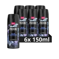 6x Deodorant Bodyspray Blue Lavender 150 ml^Axe Clearance