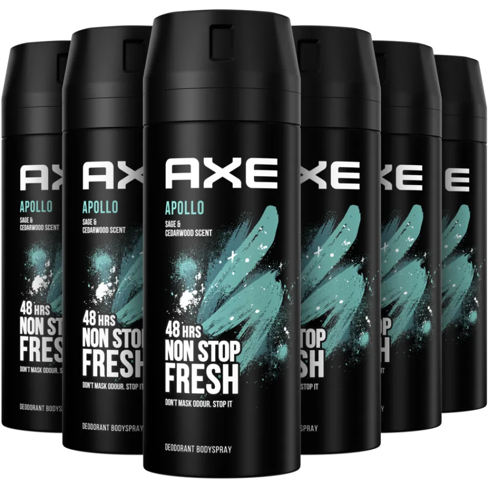 New 6x Deodorant Bodyspray Apollo 150 ml Deodorant