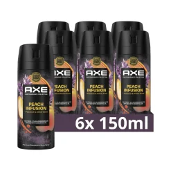 Hot 6x Deodorant Bodyspray Peach Infusion 150 ml Deodorant