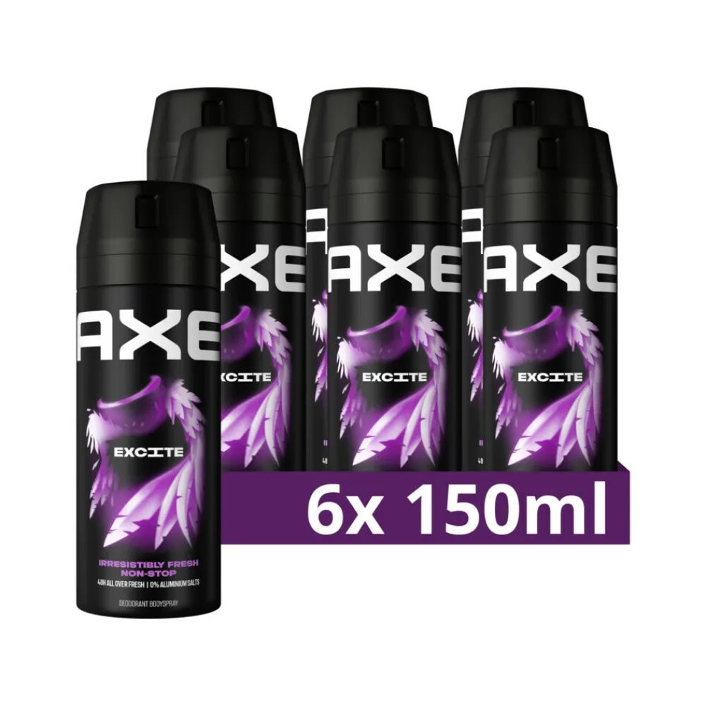 6x Deodorant Bodyspray Excite 150 ml^Axe Sale