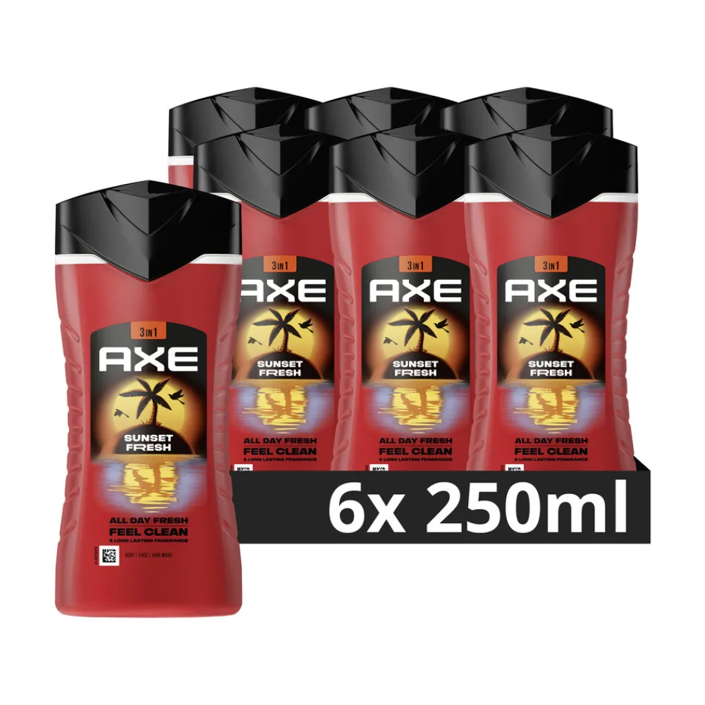 Bad & Douche<Axe 6x 3-in-1 Douchegel Sunset Fresh 250 ml