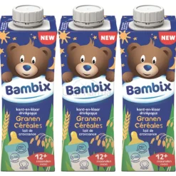Baby & Peutervoeding<Bambix 3x Drinkpap Granen 12+ mnd 750 ml