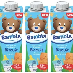 3x Drinkpap Koekjes 12+ mnd 750 ml^Bambix