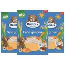 Baby & Peutervoeding<Bambix 3x Fijne Granen 6M+ Bio Bib 180 gr
