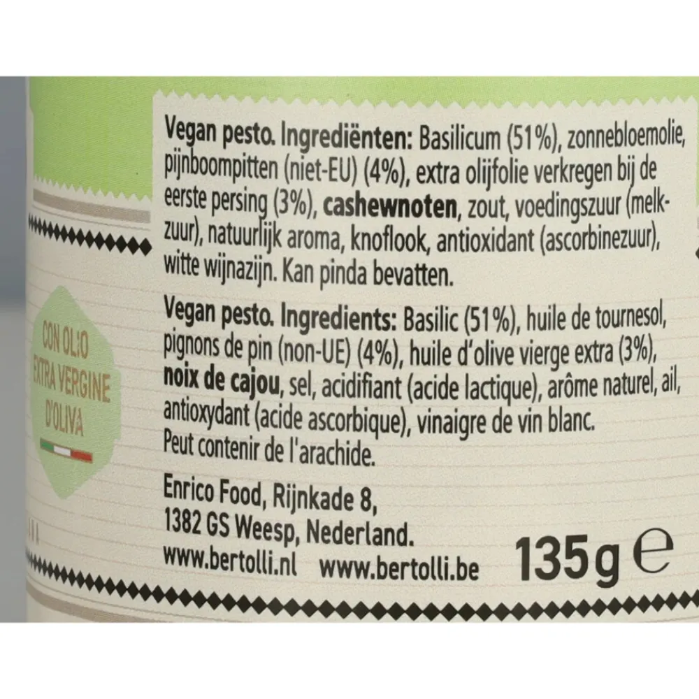 Soepen & Sauzen<Bertolli 6x Pesto Genovese Vegan 135 gr