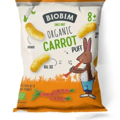 Baby & Peutervoeding<Biobim 8x Puffs 8+ mnd Wortel 15 gr
