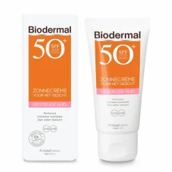 3x Gevoelige Huid Zonnecrème Gezicht SPF 50+ 50 ml^Biodermal Online