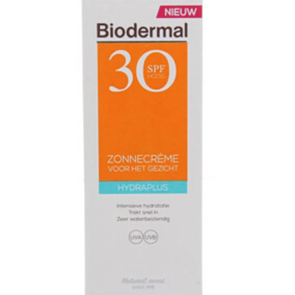 Zonbescherming<Biodermal 2x Zonnecrème Gezicht Hydraplus SPF 30 50 ml