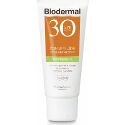 Zonbescherming<Biodermal 2x Zonnefluïde Gezicht Matterend SPF 30 40 ml