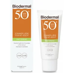 Online 2x Zonnefluïde Gezicht Matterend SPF 50 40 ml Zonbescherming