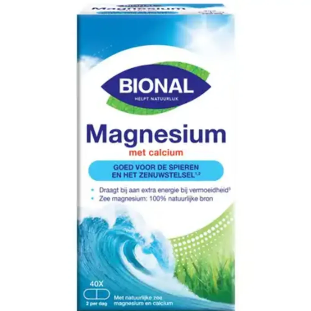 2x Natuurlijk Zee Magnesium met Calcium 40 capsules^Bional Discount