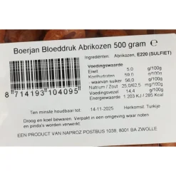 6x Abrikozen Bloeddruk 500 gr^Boerjan Outlet