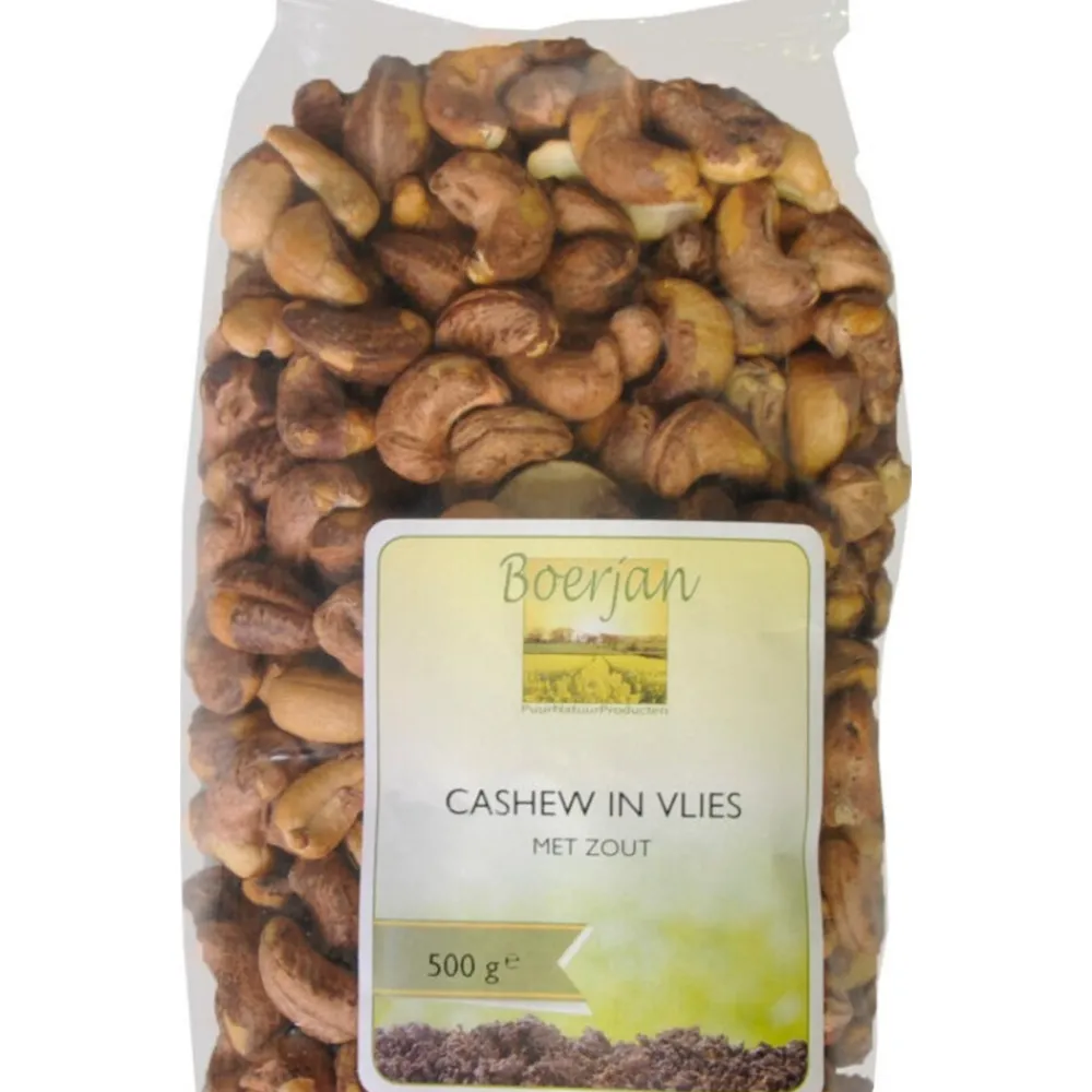 Noten<Boerjan 3x Cashewnoten Gezouten 500 gr