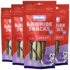 Snacks<Braaaf 4x Twister Rolls Hondensnack 14 cm 100 gr